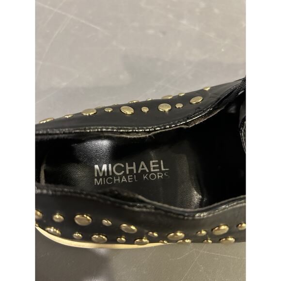 Michael Kors Women's Black/ White Studded Slip -On Sneakers Size 5 - Picture 7 of 7